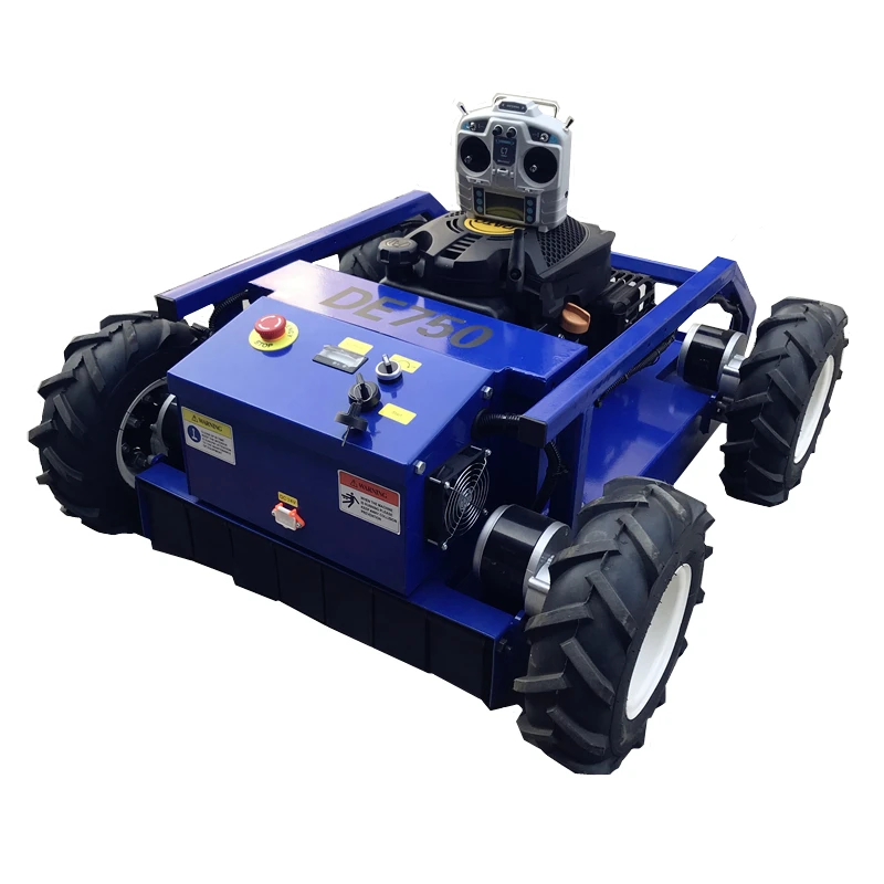 New robot remote lawn mower tire type can climb slope mini robot lawn mower for home farm garden golf course