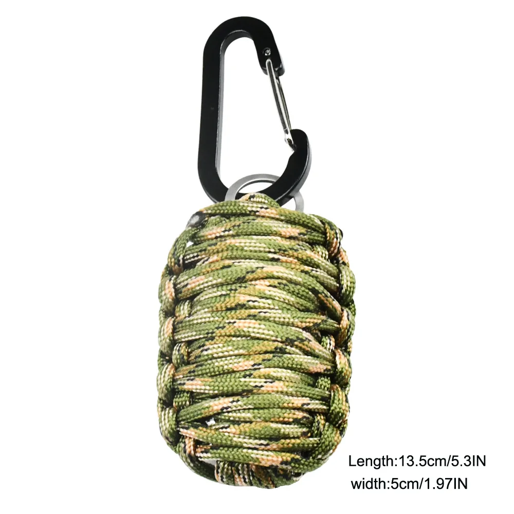 Outdoor Camping Hunting Tools Carabiner 550 Paracord Survival Kit Fishing Kit Set Keychain