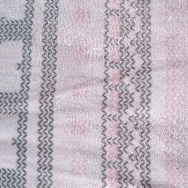 China hot sale high quality single sided flannel fleece stripe fabric with beautiful color