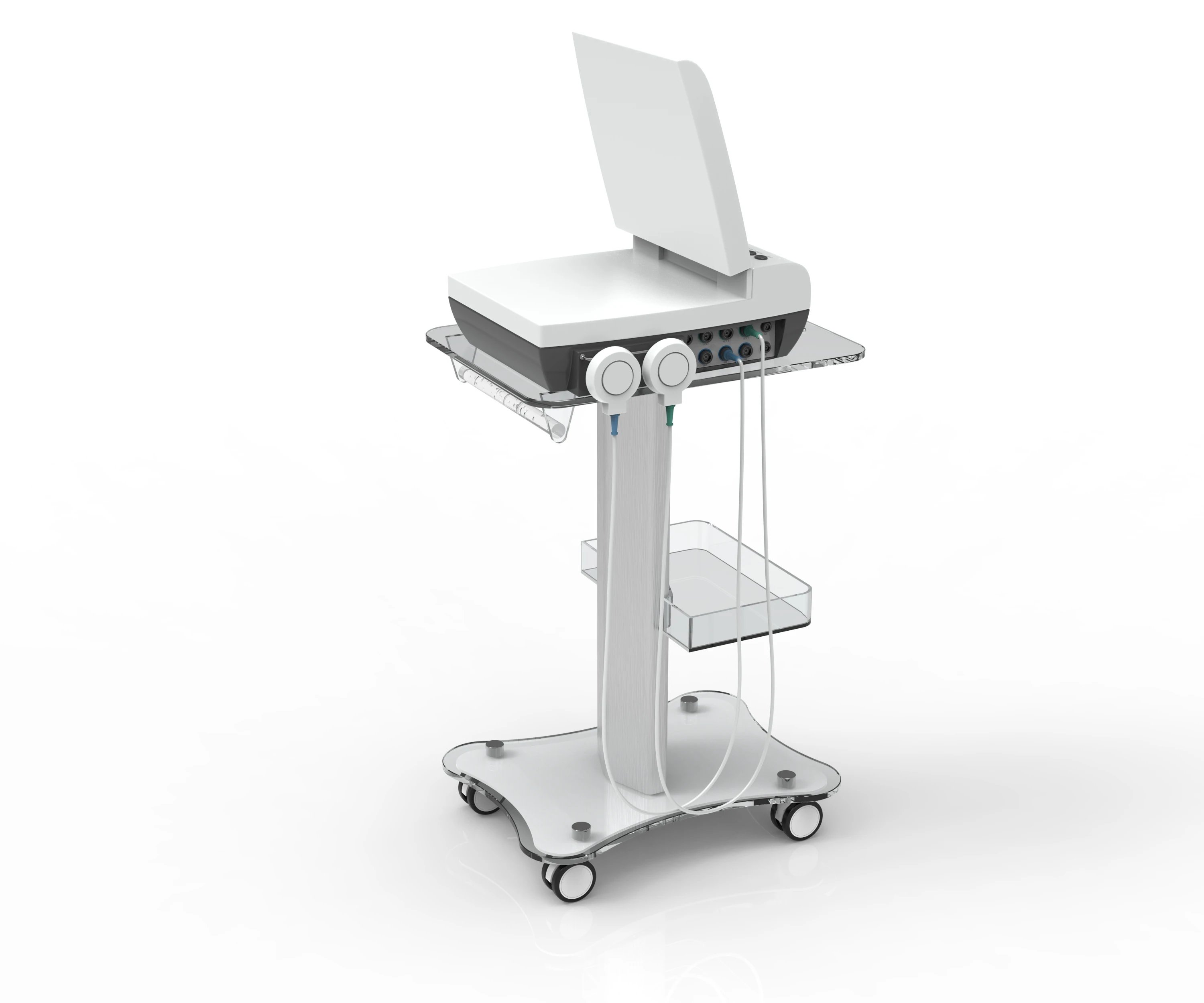 Прозрачная акриловая портативная тележка для салона красоты на 4 колеса