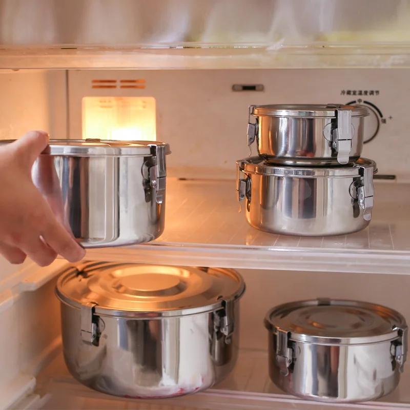 Контейнер для хранения пищевых продуктов из нержавеющей стали 304 герметичный с защитой от запаха идеально подходит кемпинга и