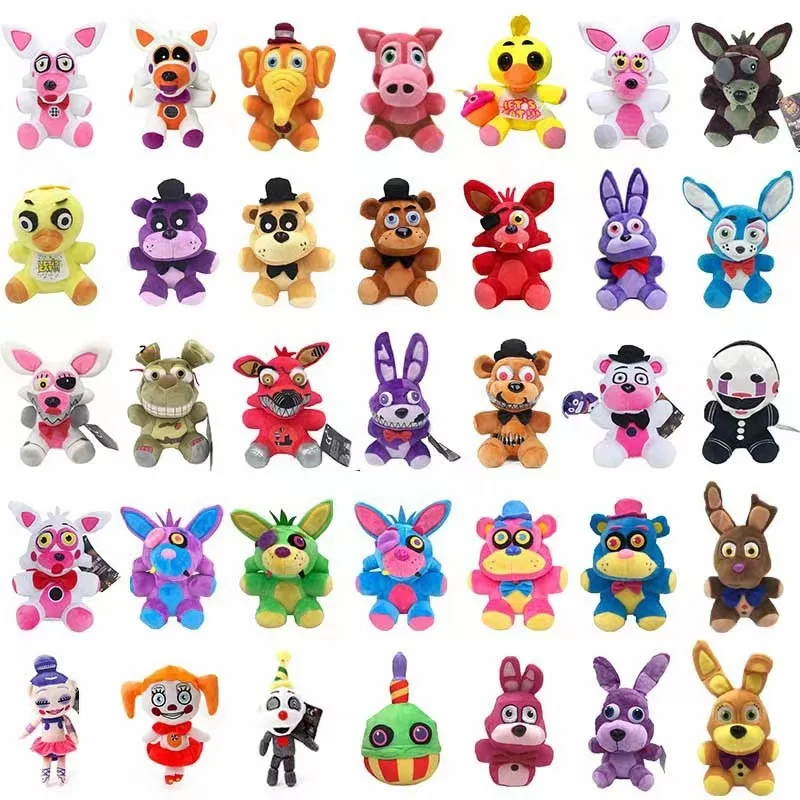 Wholesale 18cm Five Nights At Freddy FNAF Dolls & Stuffed Animal Toys Plush Toy Sofa Cushion Pillow Claw machine Toy For Kids