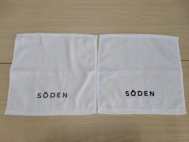 Factory luxury 5 star hotel washcloth 100% Cotton White Small Square Face Towel for hotel