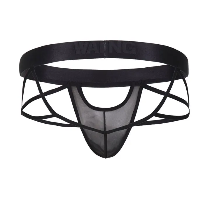 sexi mature leather mesh transparent G strings lingerie men sexy boxer