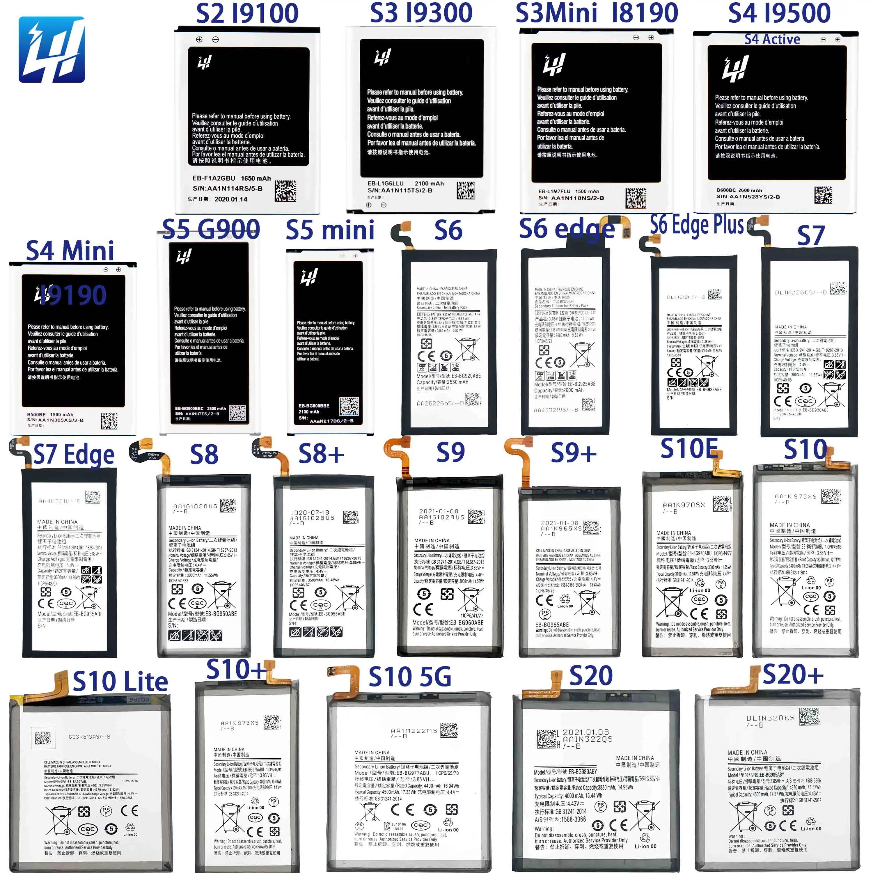 100% Original Li-ion Polyer Rechargeable battery for Samsung S20 S20ultra S20+ S20FE S21 S21+ S21Ultra S21FE battery