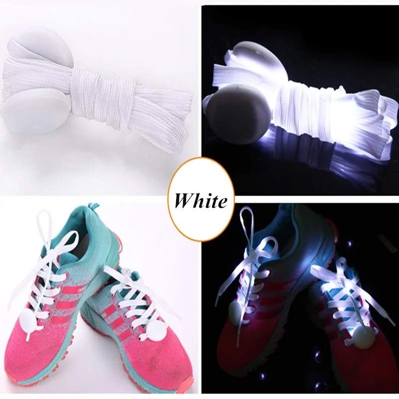 Многоцветный СВЕТОДИОДНЫЙ шнурки загораются шнурки 7 видов цветов Спорт на открытом воздухе светодиодные шнурки для обуви