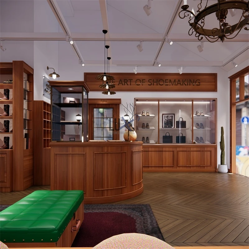 Роскошный дизайн уникальное украшение для обувного магазина витрина обуви на заказ Настольная деревянная