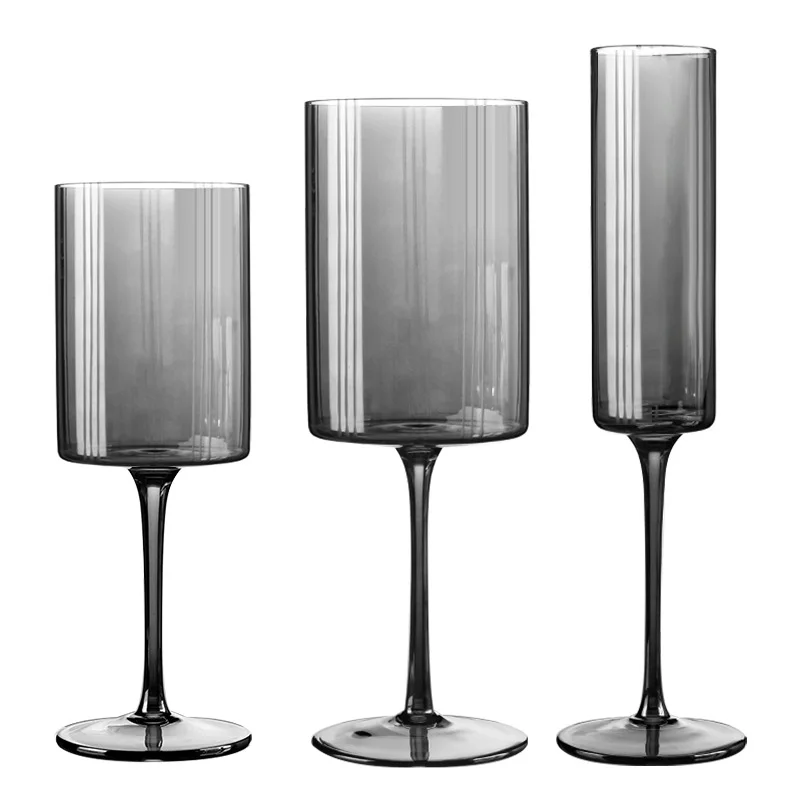 Hot Selling Custom Box lead free crystal glass square champagne flutes for restaurant hotel