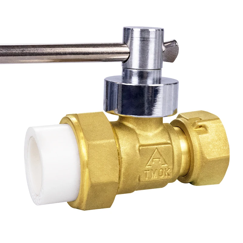 TMOK High Quality Independent Design Brass PPR Lockable Ball Valve For Water Meter