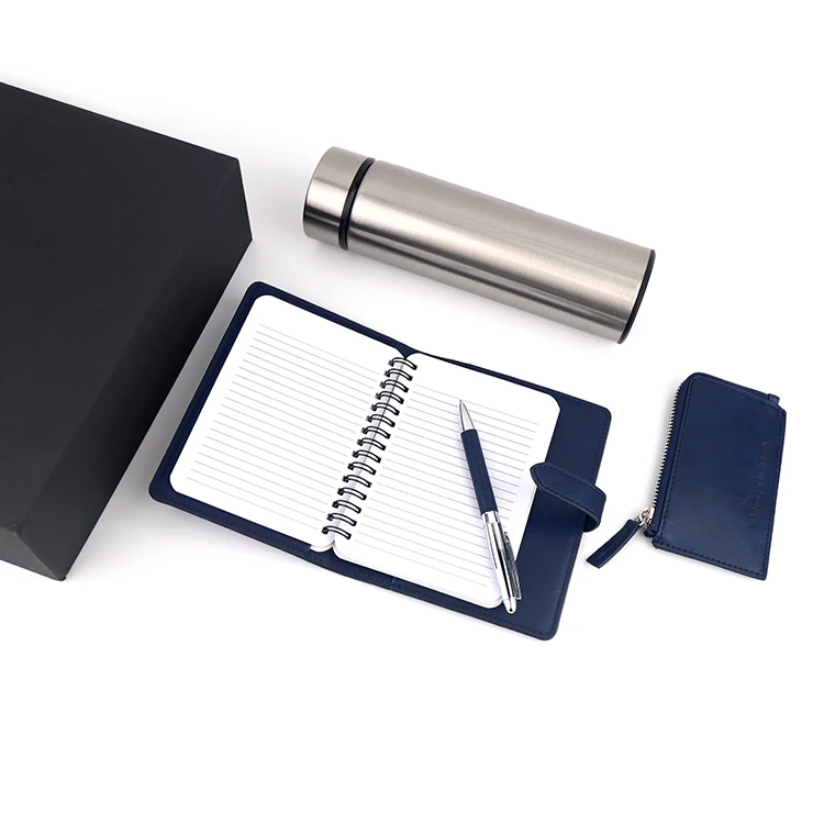 Manufacturer Easter Teacher Couple Gift Laser Luxury Promotional Engraving Co-branded Thermos Cup Wallet Note Book Gift Set