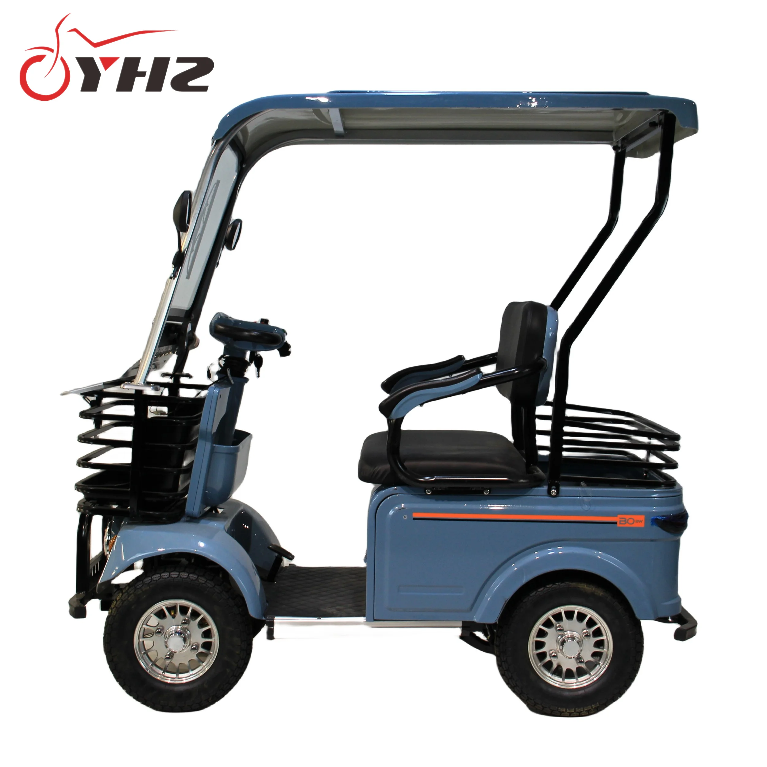 New style single seat elderly 4 wheeler electric mobility scooter with roof for adult