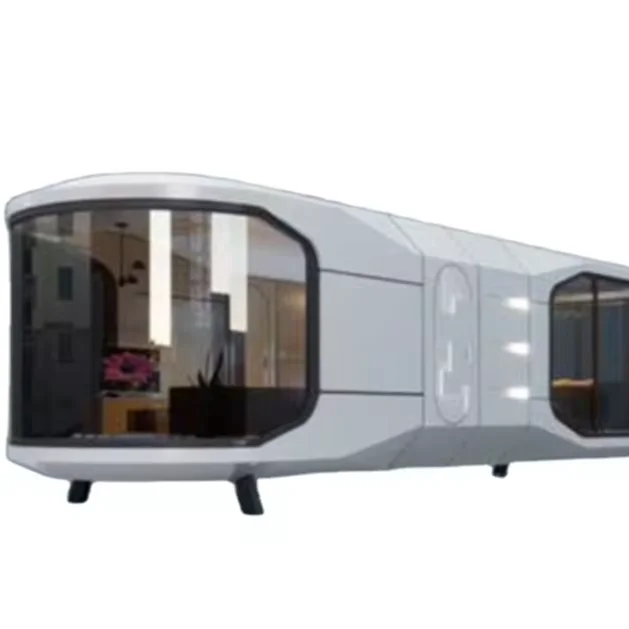 Cymdin Luxury Small Prefab Hotel Bedroom and Living Room Design Modern Steel Hot Apple Cabin Space Capsule for Office Use