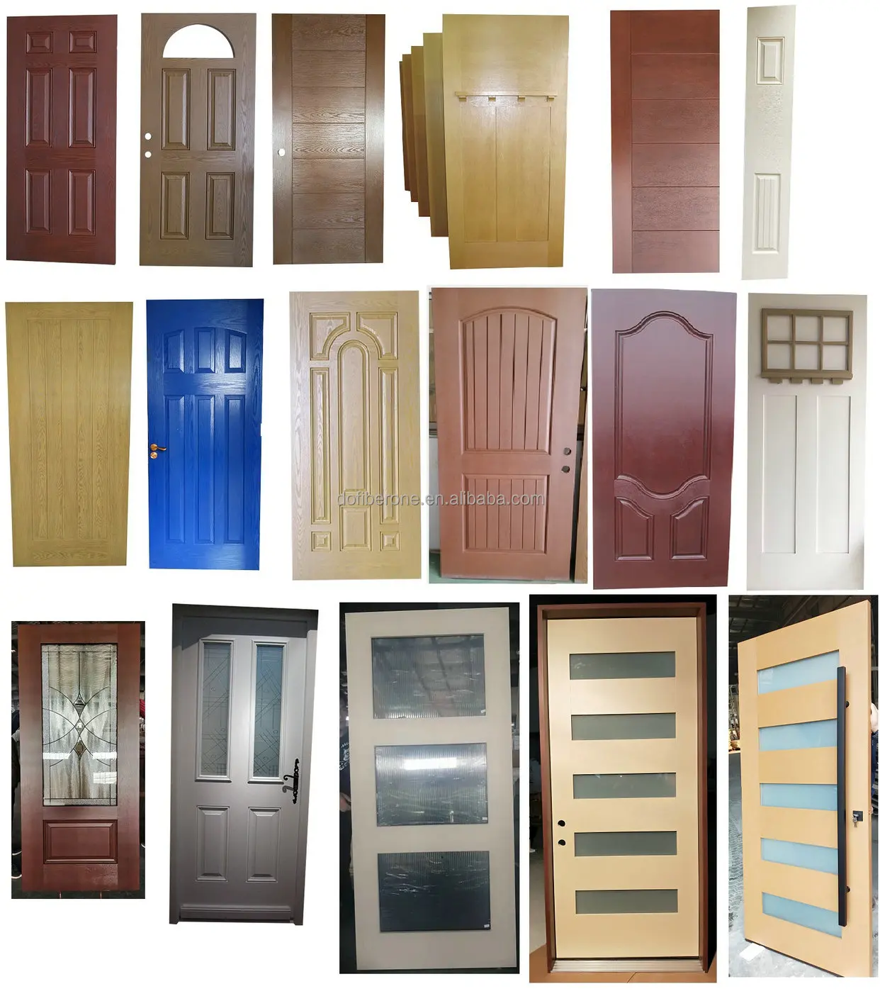 Shanghai Dofiberone UK US standard frp grp fiberglass smc door skin