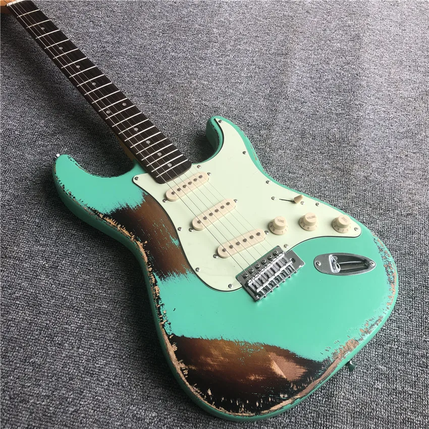 Heavy Relic vintage OEM custom for sale hand made rosewood fretboard electric guitar guitare guiter guitarra gitar guitars