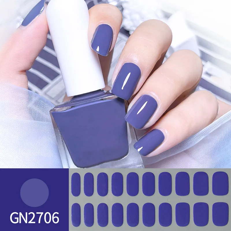 Beauty Sticker Nail Fashion Wholesale Cheap Price Semi-cured Gel Nail Sticker Luxury_26