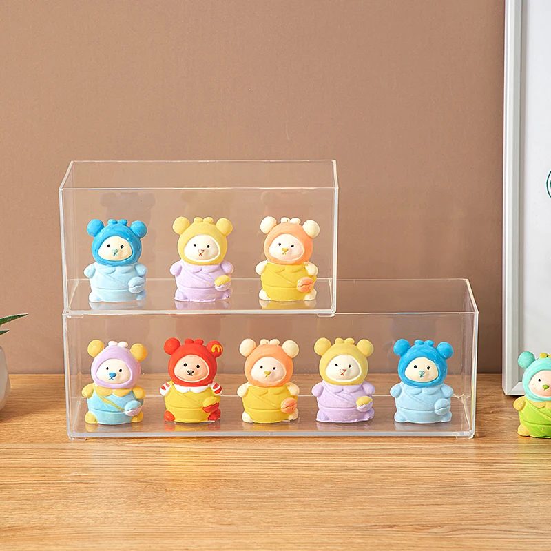 Stackable Transparent Doll Model Storage Box Home Decoration Wall Mounted Doll Display Box