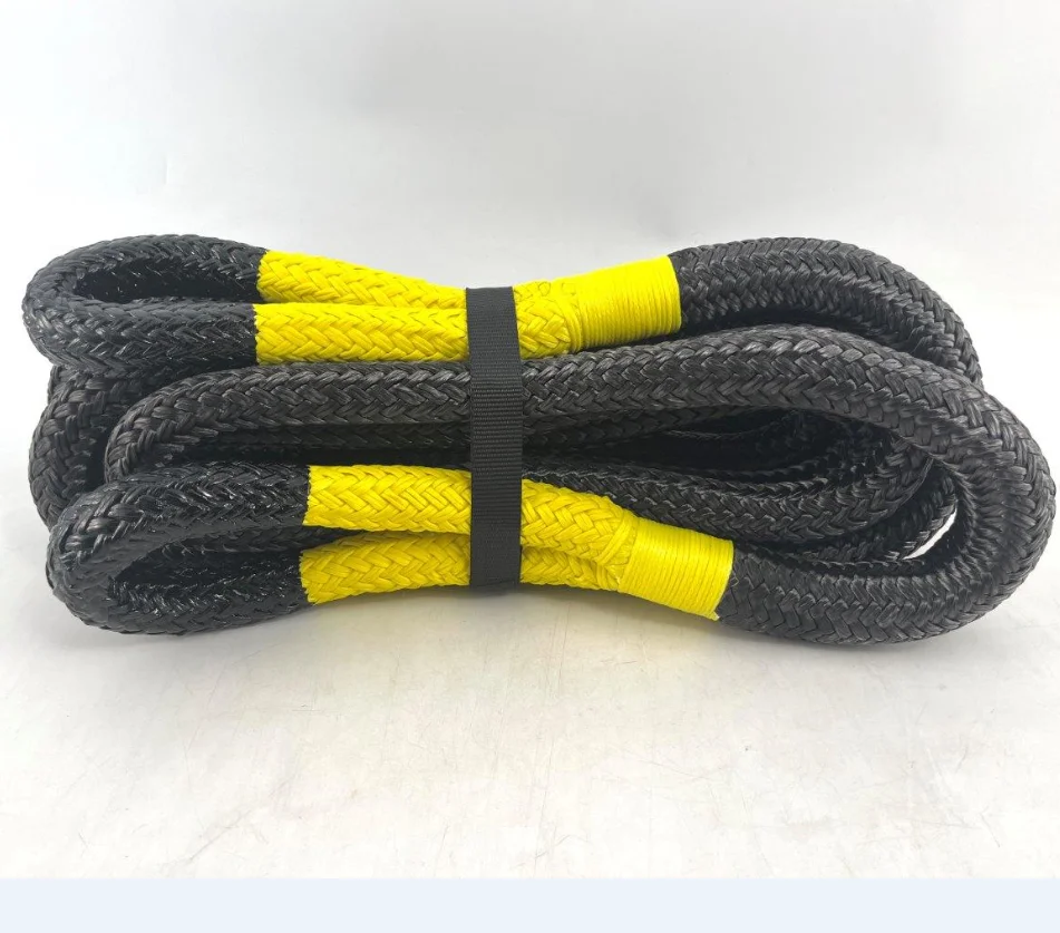 004 1 Inch 20ft 4x4 Off Road Car Snatch Strap Nylon Kinetic Double Braided Recovery Tow Rope For Automotive Emergencies