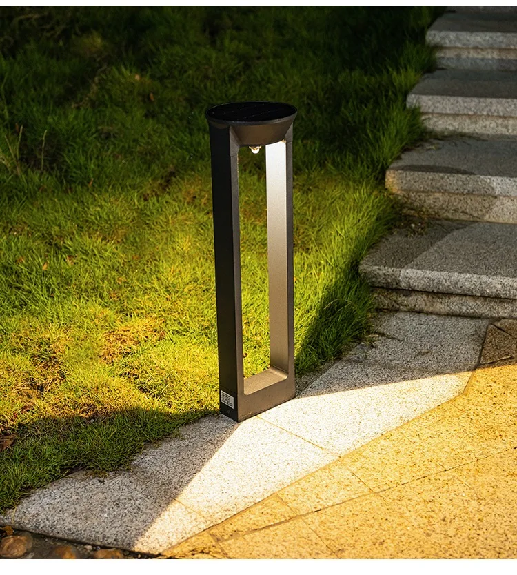 Outdoor Solar Gate Light  Solar Powered Bollard Lawn Lamp Villa Landscape Pillar Post LED Solar Garden Light