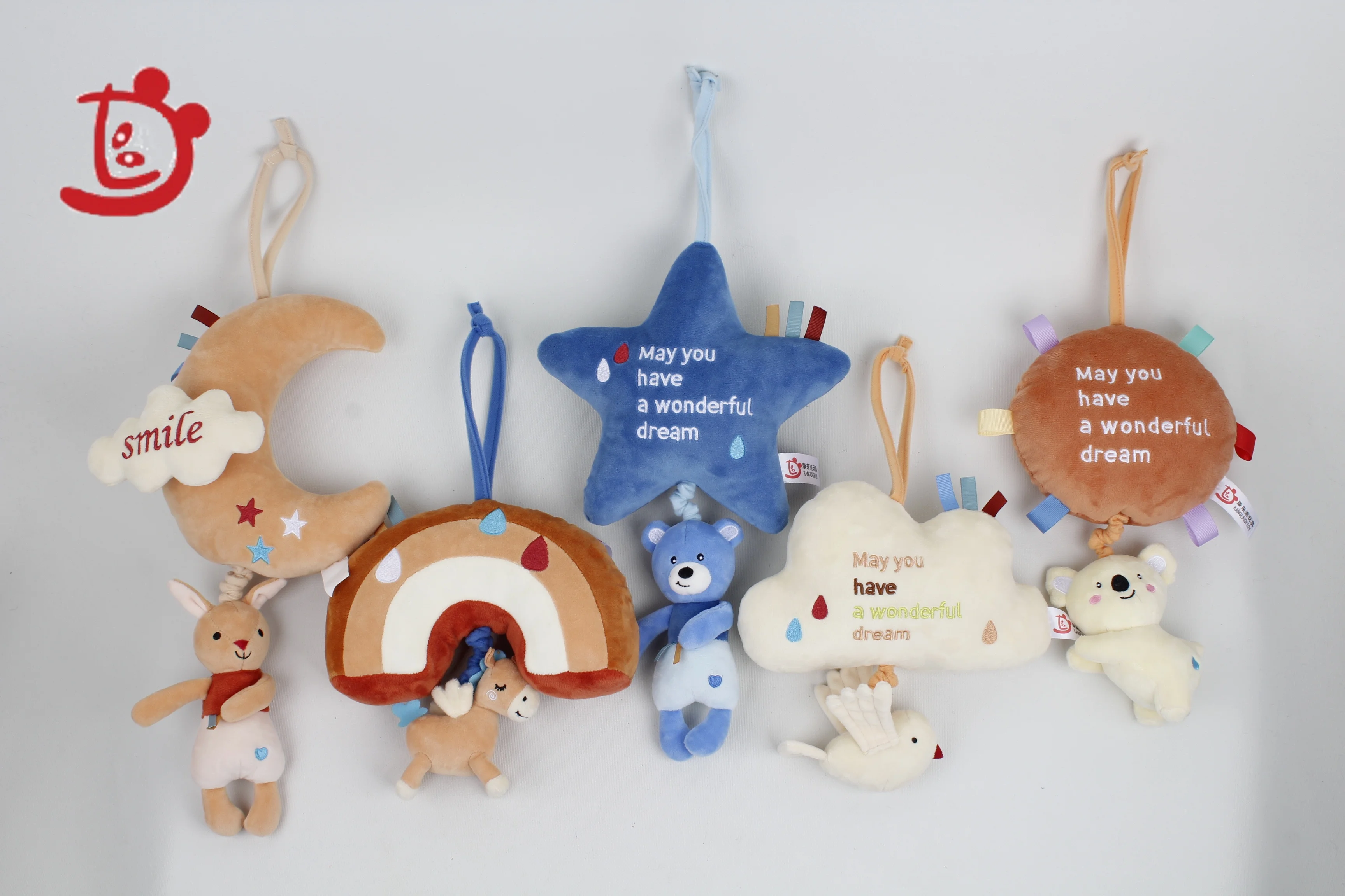 Factory Girls And Boys Stuffed Animals Horse Dolls Pull Musical Baby Plush Toys For Kids