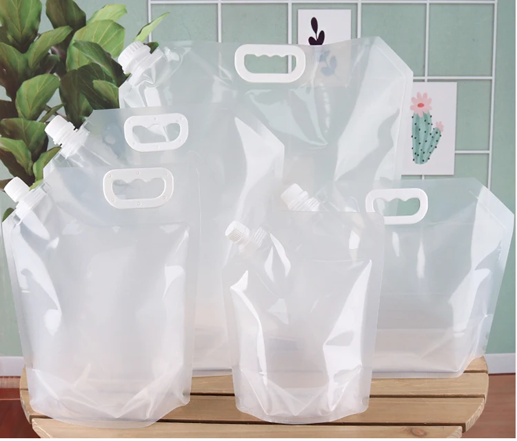 Leakproof Freezer Bags Plastic Clear Foldable Water Pouch Packaging Food Grains Storage Bag Litre Plastic Wholesale Reusable 1