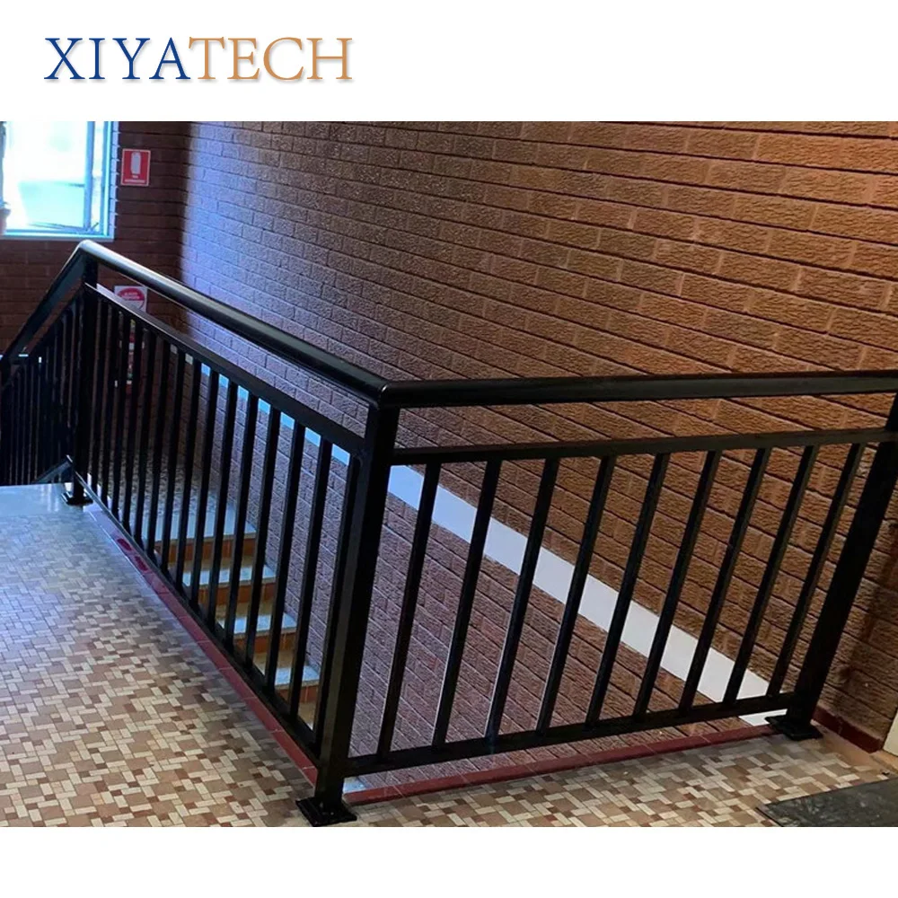 XIYATECH the latest modern solid rod square pipe stainless steel stair railing design