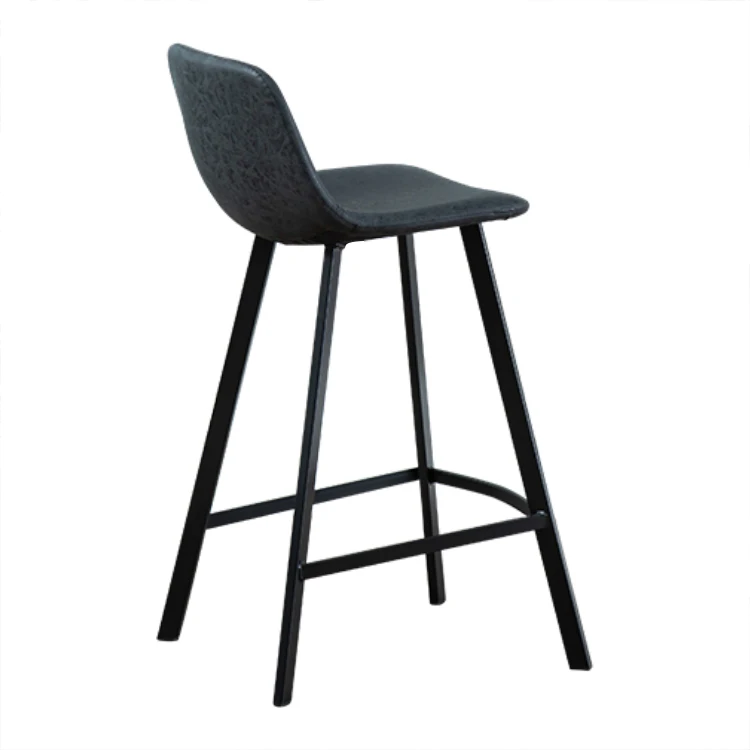 RUNDA 2022 wholesale Manufacture custom High quality classic u-shaped Hight Legs Bar Chair Black Bar Stool