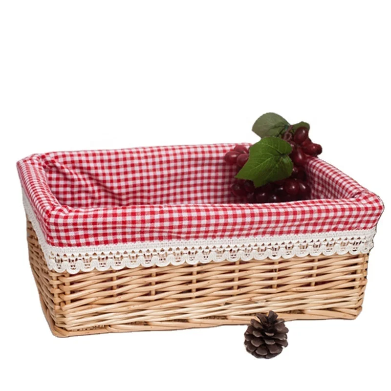 2021 New-fashion Washable Hot Sale Amazon Free Sample Bread Basket Living Room Neatening Multipurpose Storage Box Rattan Basket