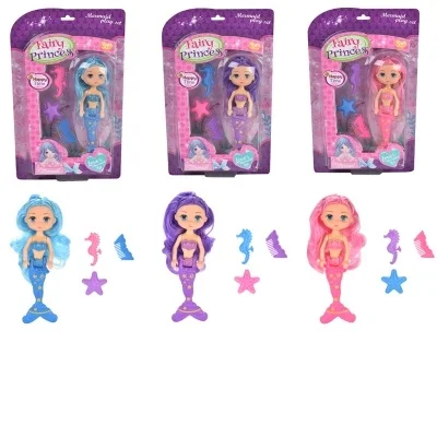 beautiful dress-up girl doll 6 inch mermaid with different clothes and accessories for girls with tail change shape