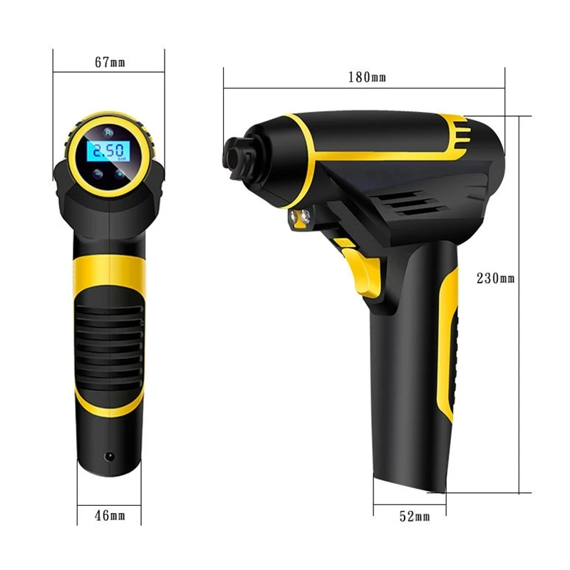  2020 LED light Portable handheld Cordless Auto Tyre air inflator Pump Car Air Compressor rechargeable car