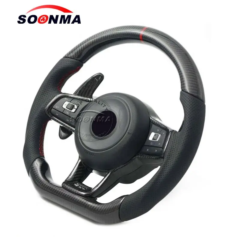 Custom Alcanta Ra compatible with VW Carbon Fiber Steering Wheel For Volkswagen Beetle Racing Wheel Convertible