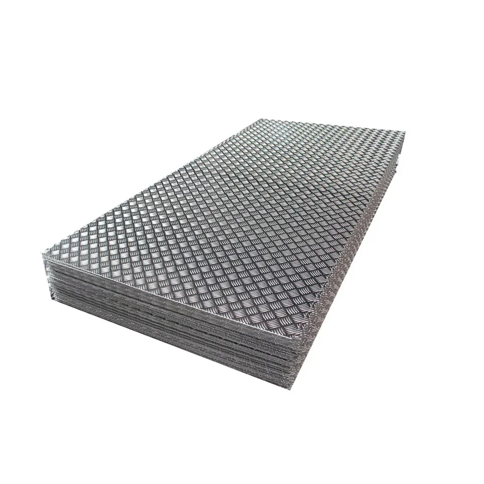 Five Bars Alloy Embossed Checker Tread Sheet Kitchen Utensils 3003 3004 1050 1060 6061 5052 Aluminium Checkered Aluminum Sheet