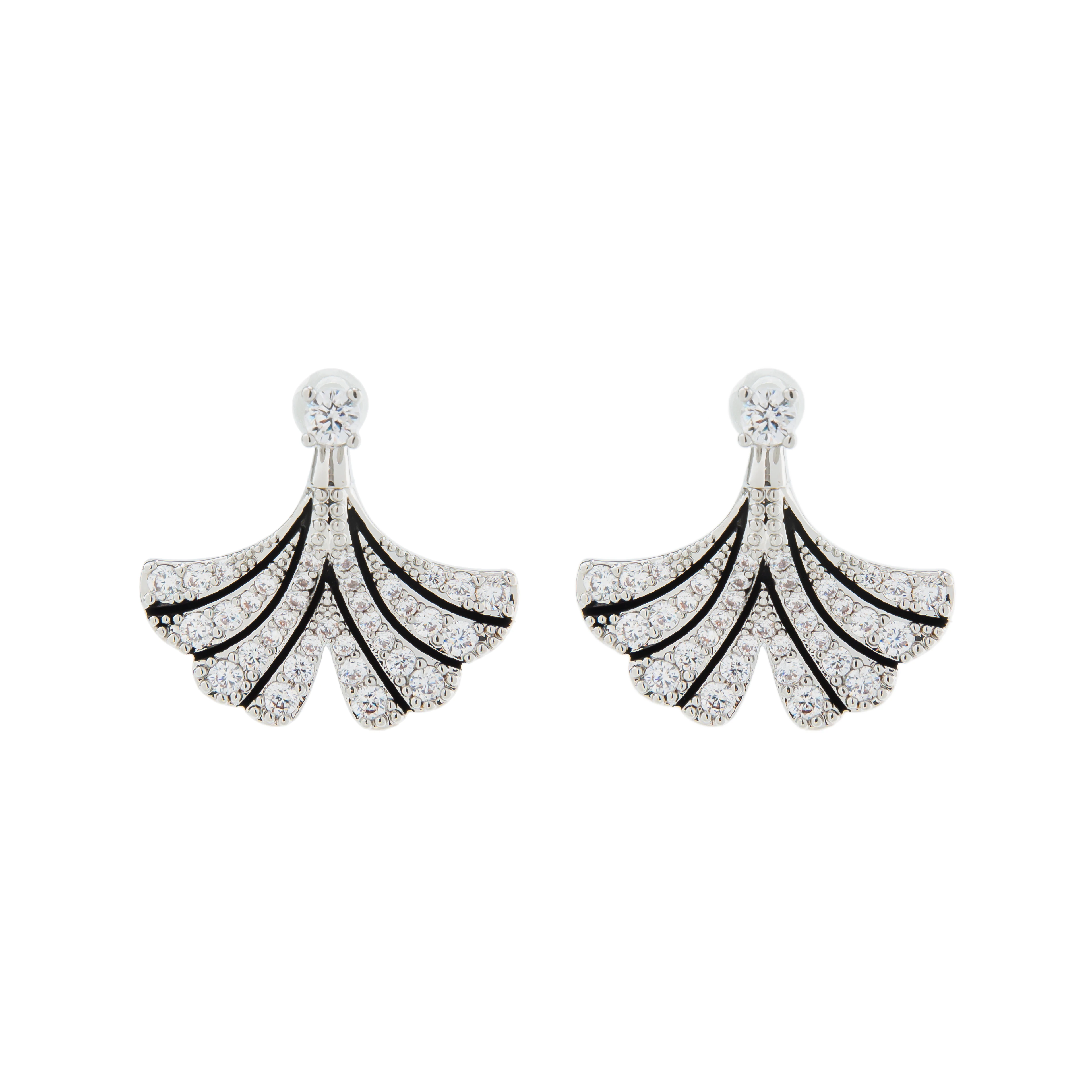 14k Gold Plated Palladium White K Female Bulk Wholesale Maple Leaf Earrings