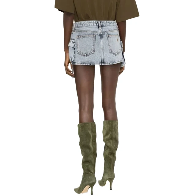 2023 New Arrival Fashion Short Women Skirts Irregular Pocket Cargo Denim Skirt Women Sexy High Street Casual Custom Jean Skirt