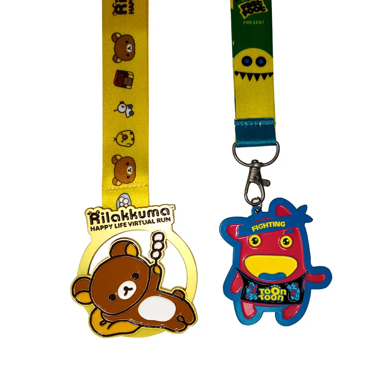 Souvenir Medal High Quality Custom Zinc Alloy Metal with Ribbon Sports Medal Folk Art Souvenir Gift Customized Size Round OEM