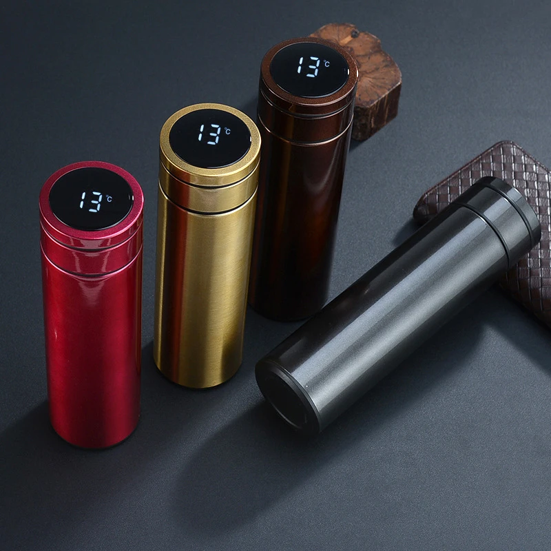 CHUFENG Stainless Steel Cup Vacuum Mug Intelligent Thermos Removable Battery LED Digital Temperature Display Smart Water Bottle