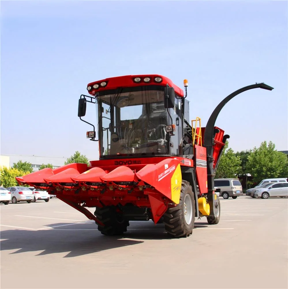 175 HP Multi-function Corn Picker with Husker and Silage System 4 Rows Harvester