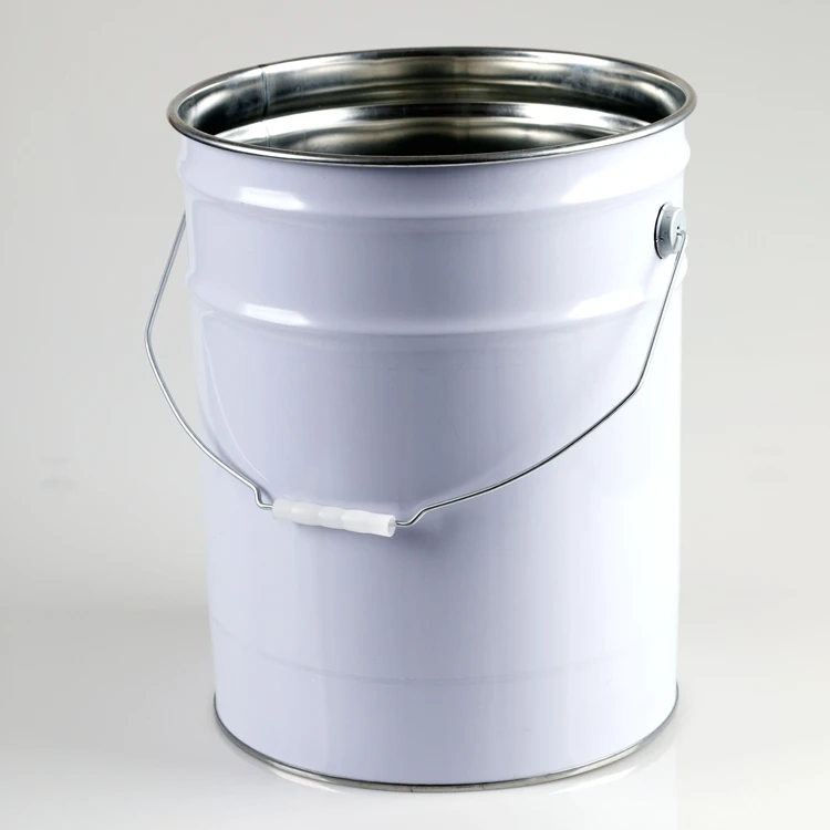 
Drums Empty Tin Container 18L 0.38mm Metal Paint Pail With Lug Lid And Handle For Sale 