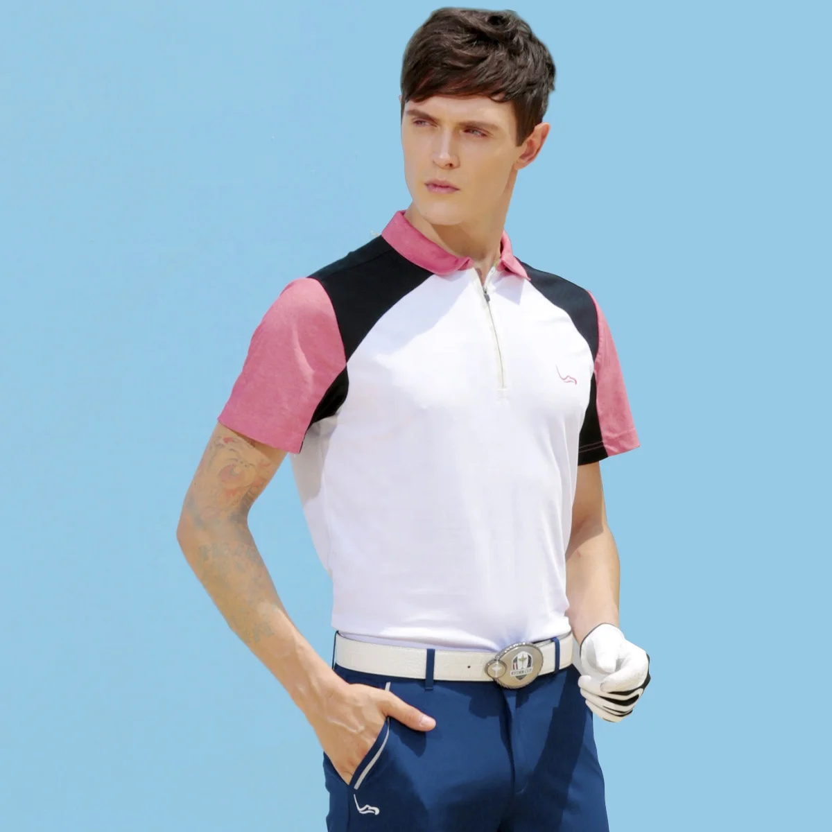 
Original Design Mens Polo Shirt Professional Golf Wear Quick Dry Moisture Wicking High Quality Bowling Dart Club 