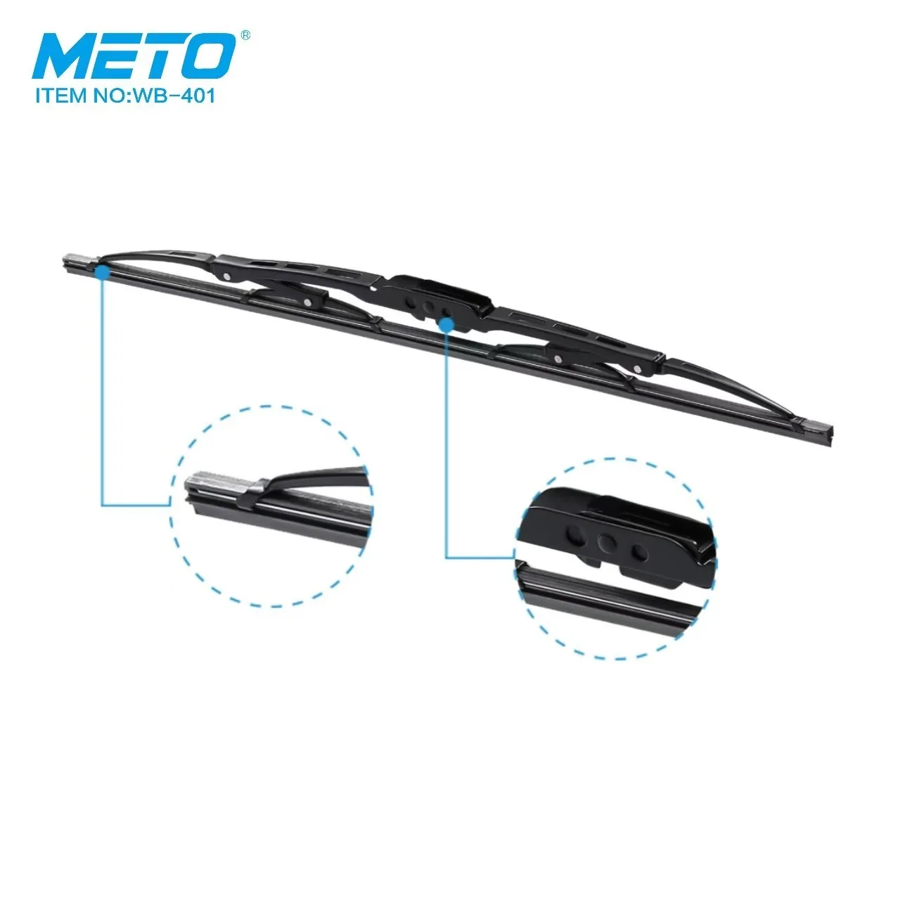 double windshield frame wiper blade rubber refill