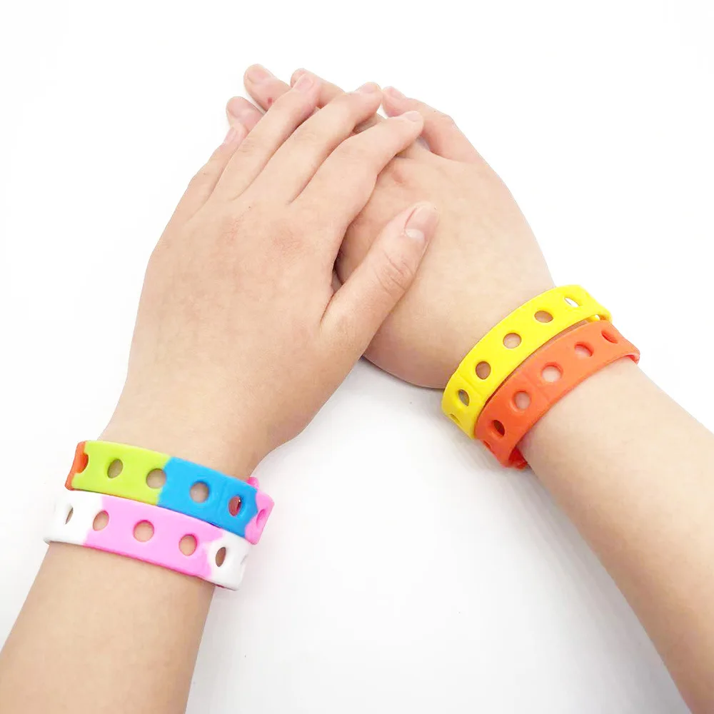 Hot Sale Elastic Silicone Rubber Sports  Wristband Women Men Friendship Wrap Bracelet For Gift