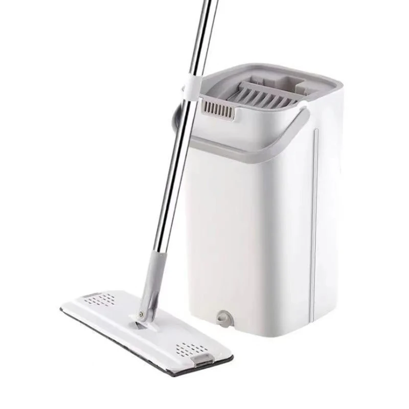 Topwill 2022 Wholesale Hand Free Microfiber Cleaning Floor Mops Easy Squeeze 360 Spin Magic Flat Floor Mop And Bucket Set