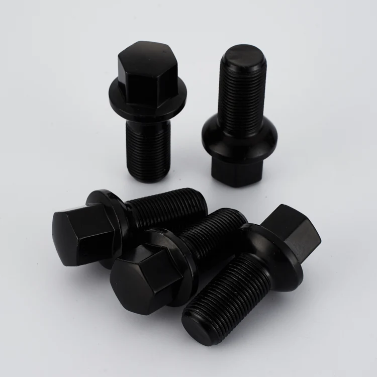 Заводская горячая Распродажа M14 * 1,5 легированная сталь черная Шестигранная головка OEM A0009908307 противоугонные болты детали дорожного движения Автомобильные Колесные Болты