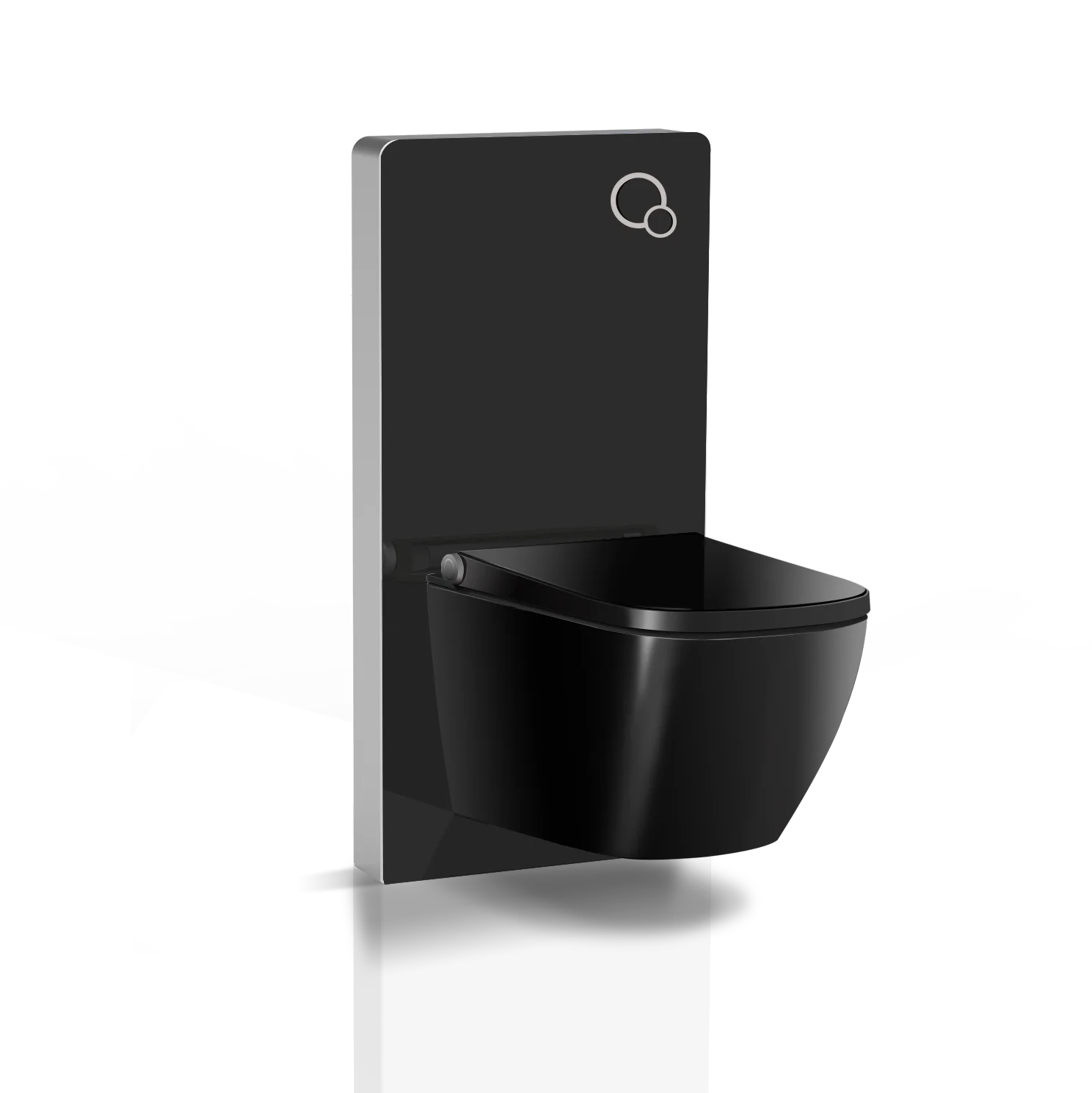 Oceanwell Black Colour Intelligent Toilet Hotel Bathroom Ceramic Wall Mounted One Piece Smart Toilet