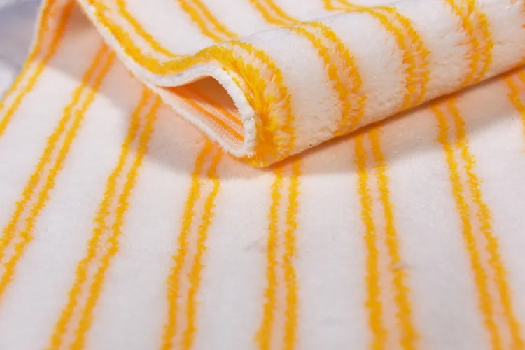 Double yellow stripes polyester/acrylic blended Paint brush roller brush flannelette fabric