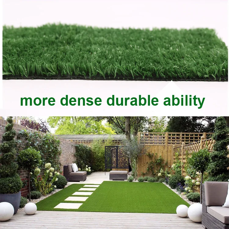 ABRIN No MOQ Garden Landscape Indoor Mat Rubber Backed Grass Carpet Artificial Grass With Drainage Holes