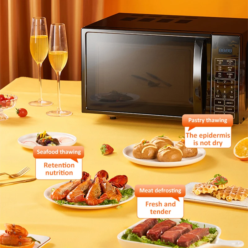 20L flat heating microwave oven easy to clean household multi-function appointment timing microwave oven