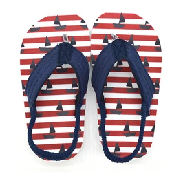 EVA material Summer Colorful Printing Kids Slippers Flip Flops