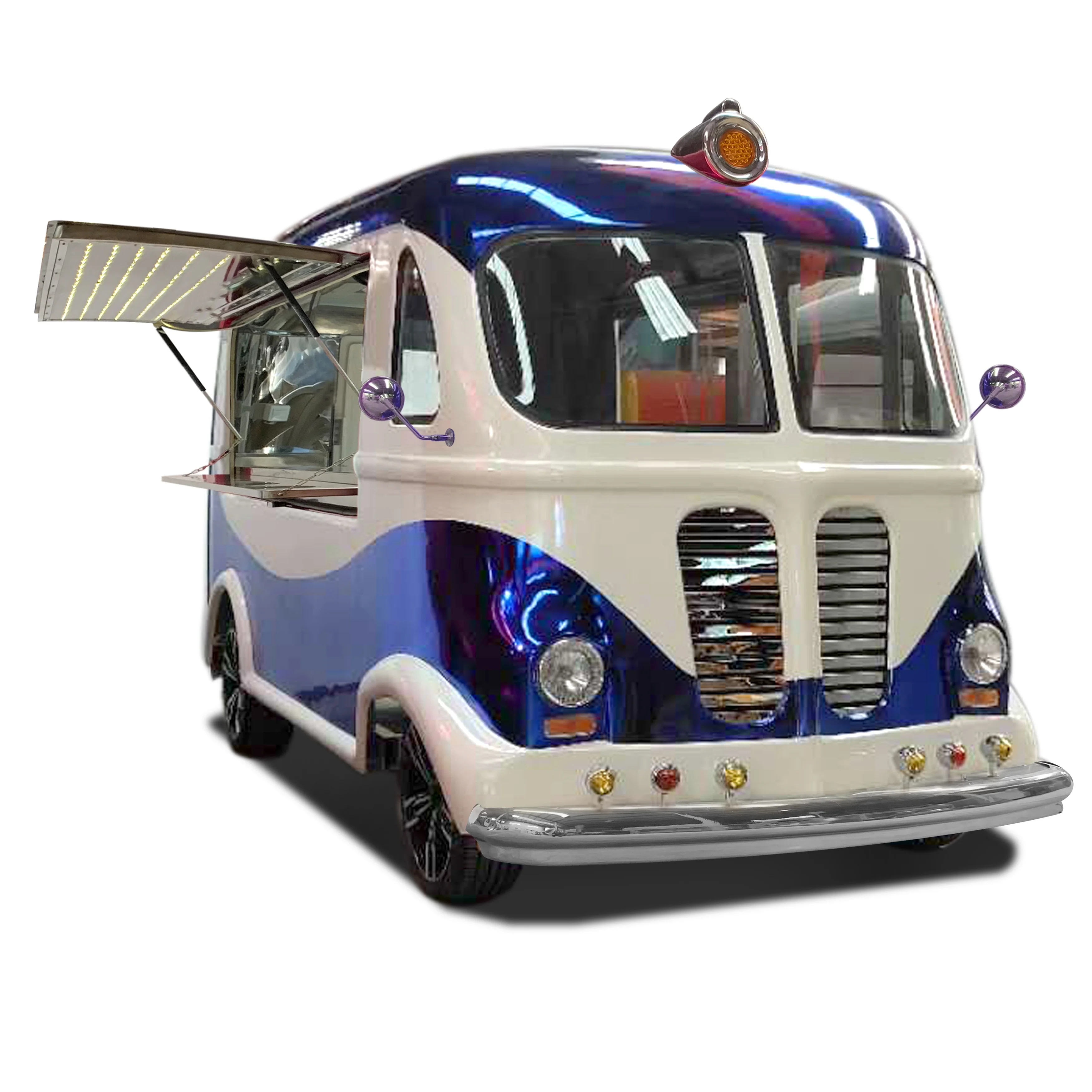 
electric ice cream vintage food cart bus food truck 