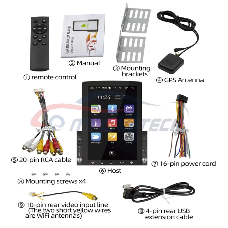  Автомагнитола 2 Din на Android с сенсорным экраном 10 1 дюйма Wifi Bt MirrorLink + 16 ГБ Mp5 плеер