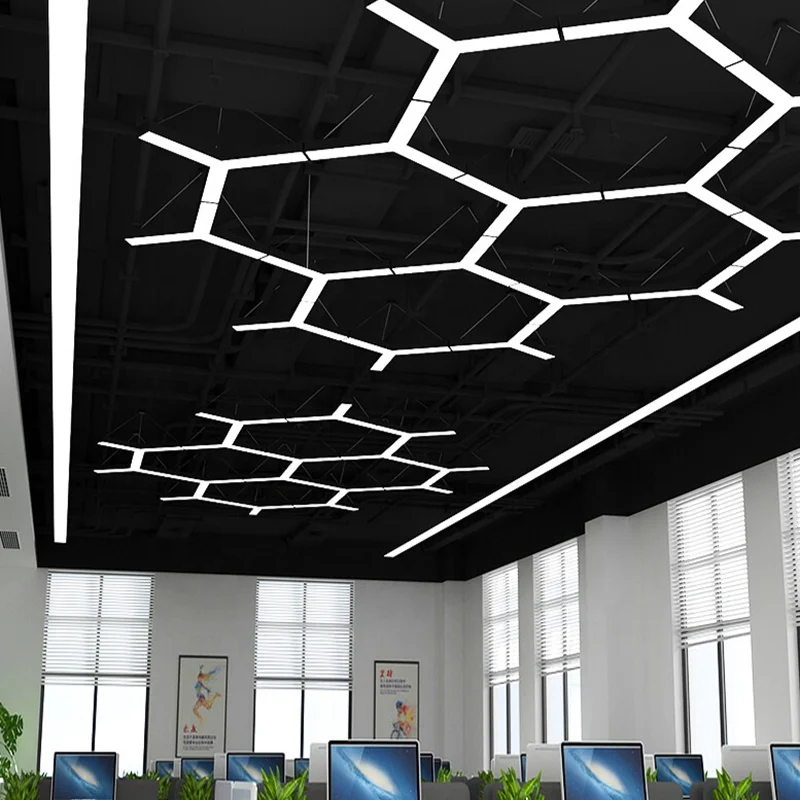 Surface Mounted Pendant Hanging Line Trunking Lamp 2FT 4FT 40w Office Commercial LED Linear pendant Light